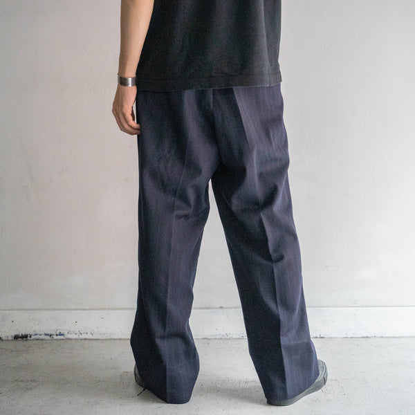 2000s japan vintage navy striped set up