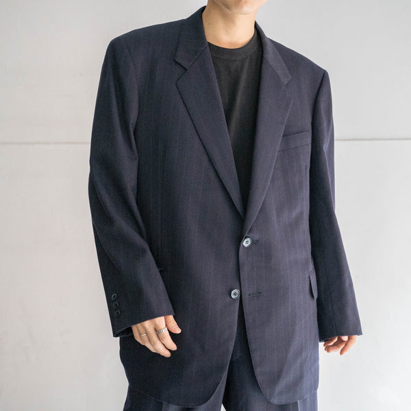 2000s japan vintage navy striped set up