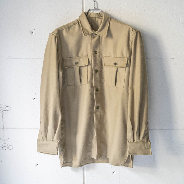 1960-70s Italian military wool shirt 'dead stock' -without epaulette-