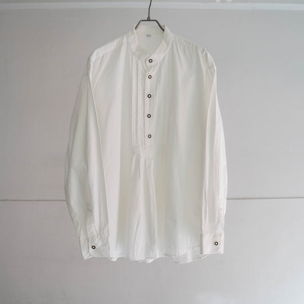 around 1990s Europe white tyrolean l/s smock shirt