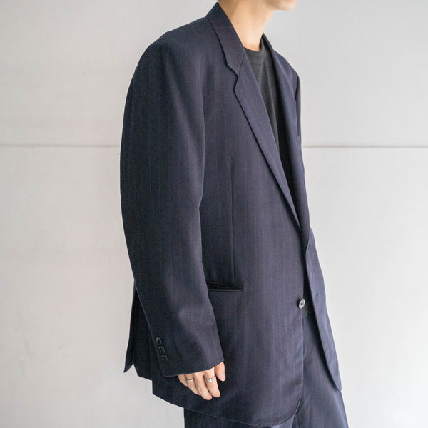 2000s japan vintage navy striped set up