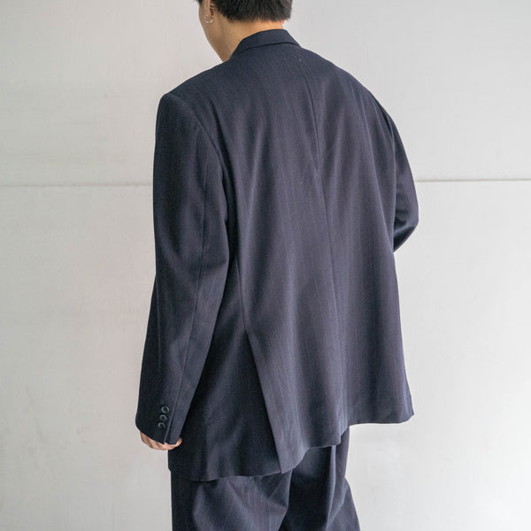 2000s japan vintage navy striped set up