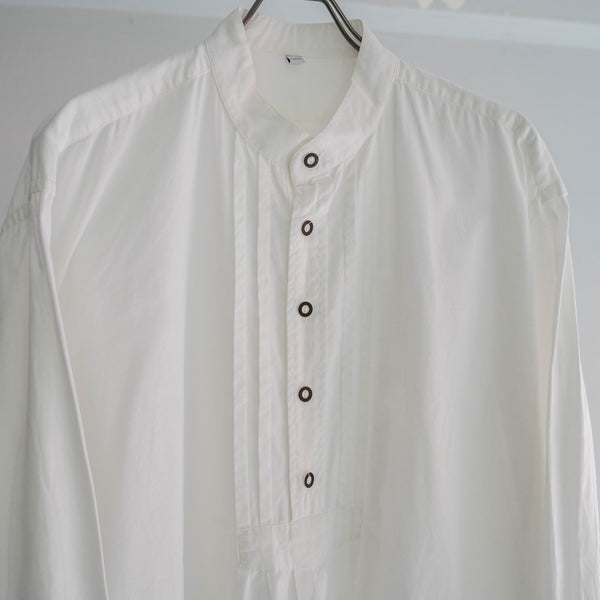 around 1990s Europe white tyrolean l/s smock shirt