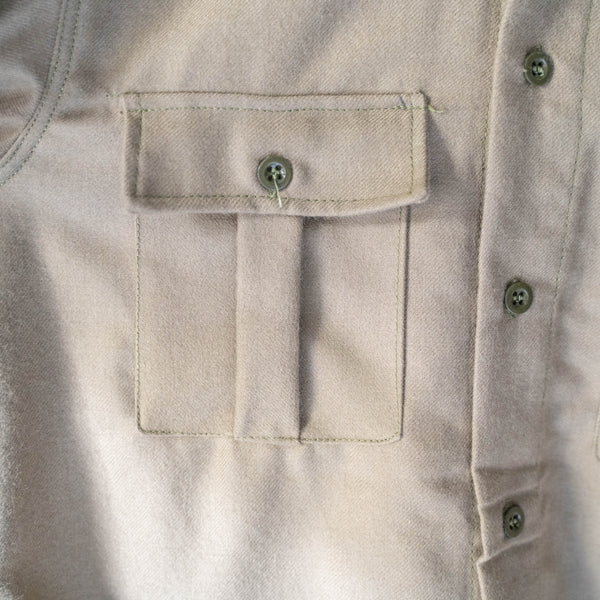 1960-70s Italian military wool shirt 'dead stock' -without epaulette-