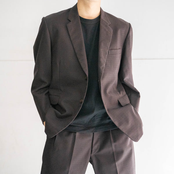 1960-70s Japan vintage purple brown set up -great fabric-