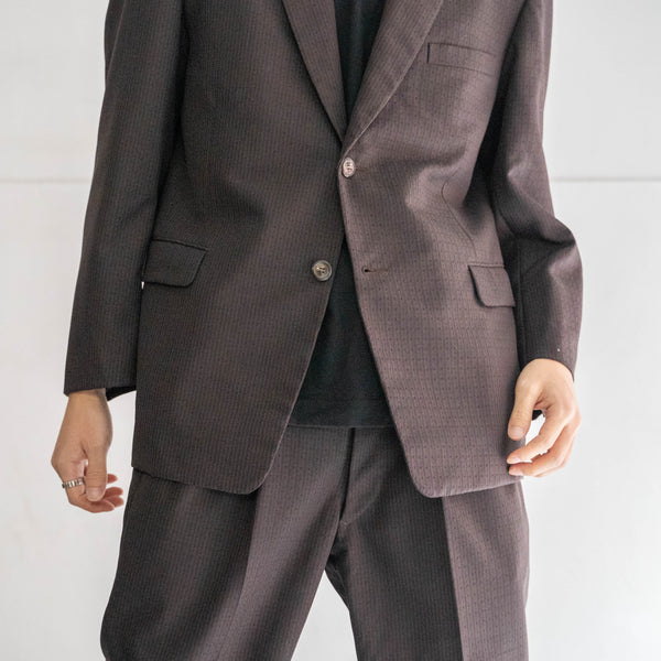 1960-70s Japan vintage purple brown set up -great fabric-