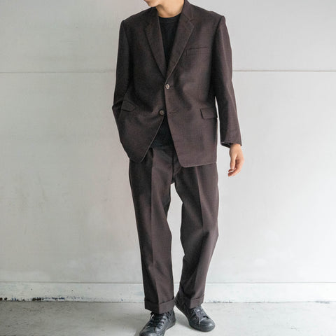 1960-70s Japan vintage purple brown set up -great fabric-