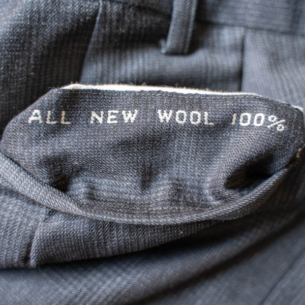 1990s Japan vintage gray check slacks -waist remake-