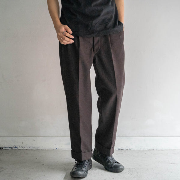 1960-70s Japan vintage purple brown set up -great fabric-