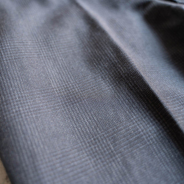 1990s Japan vintage gray check slacks -waist remake-