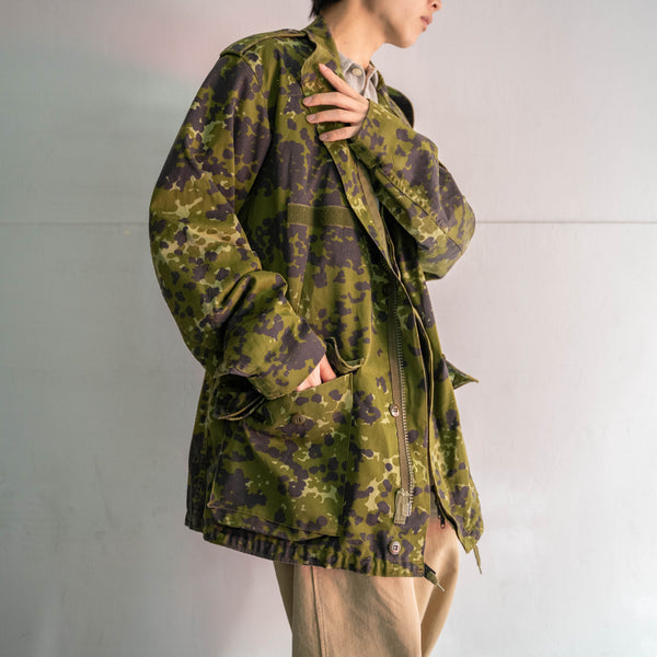 1980s Danmark military digital camouflage field coat