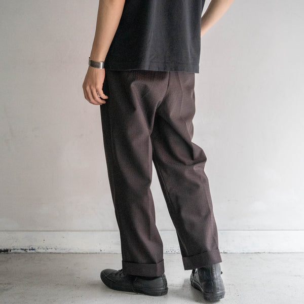 1960-70s Japan vintage purple brown set up -great fabric-