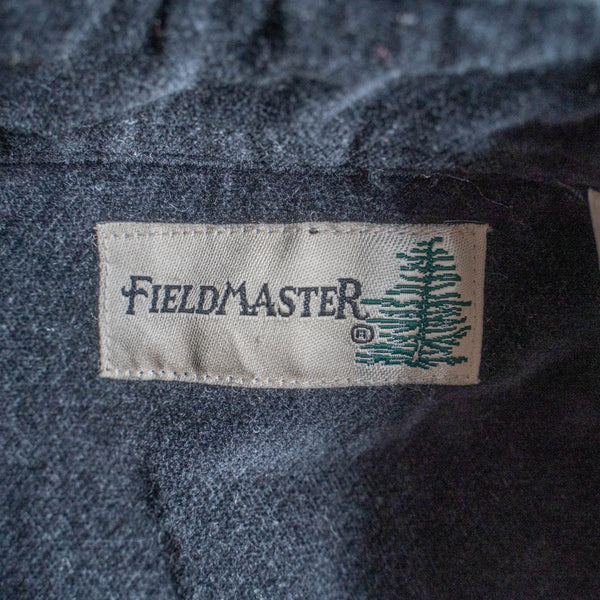 1990s black color velor fabric 2 pockets shirt