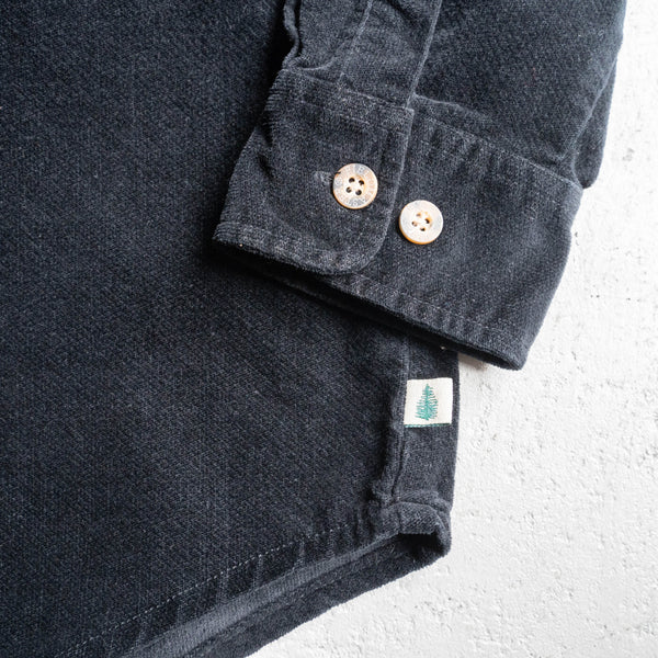 1990s black color velor fabric 2 pockets shirt