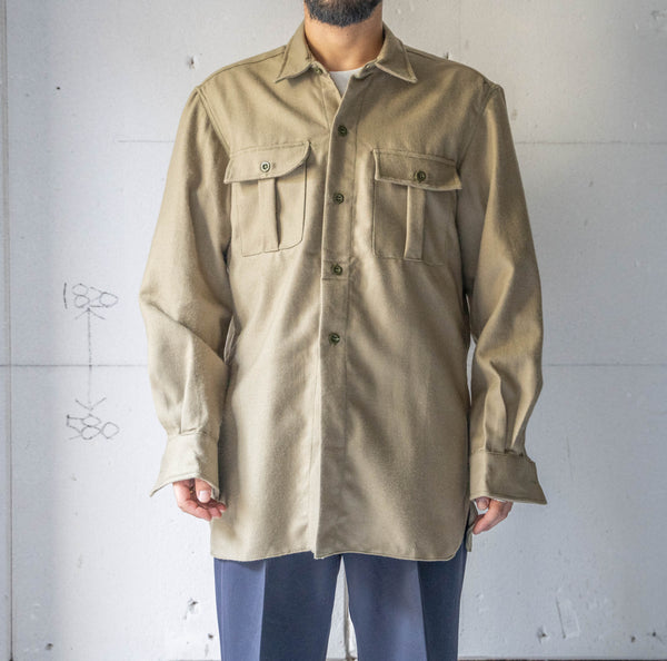 1960-70s Italian military wool shirt 'dead stock' -without epaulette-