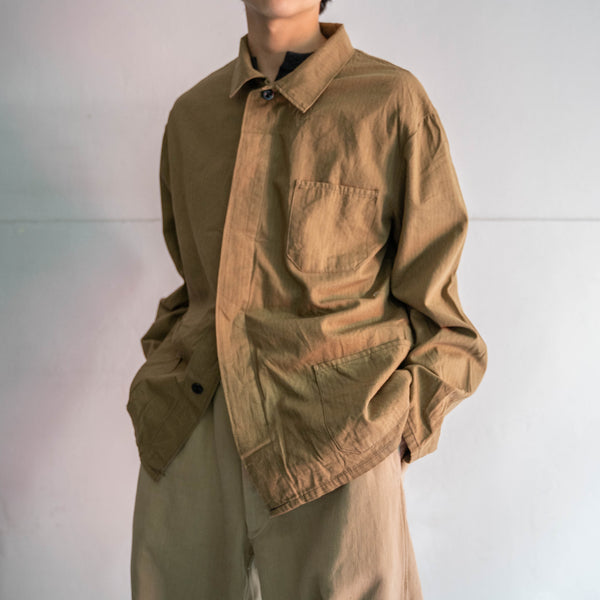1970-80s Europe khaki HBT work jacket 'dead stock'