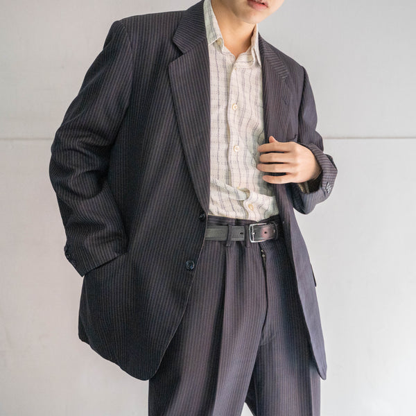 1970s Japan vintage brown base multi striped set up