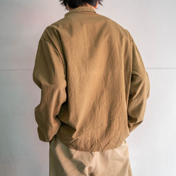 1970-80s Europe khaki HBT work jacket 'dead stock'