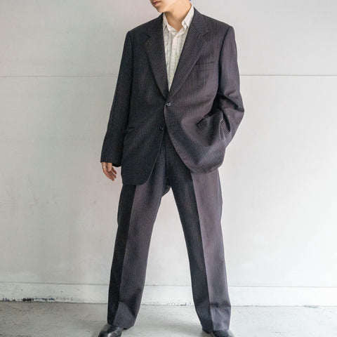 1970s Japan vintage brown base multi striped set up