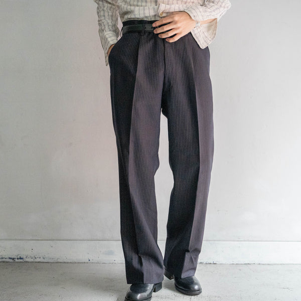 1970s Japan vintage brown base multi striped set up