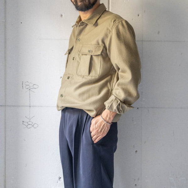 1960-70s Italian military wool shirt 'dead stock' -without epaulette-