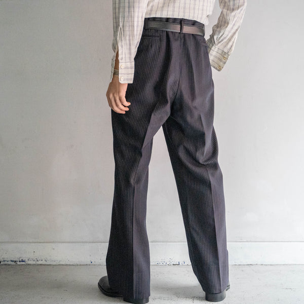 1970s Japan vintage brown base multi striped set up