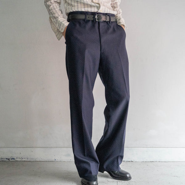 1970s Japan vintage navy all over pattern double breasted set up