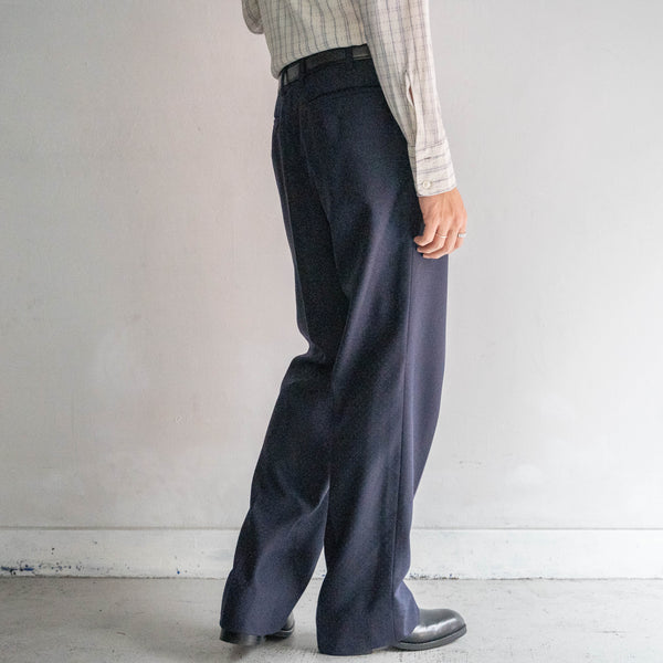 1970s Japan vintage navy all over pattern double breasted set up