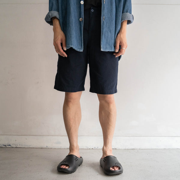 2000s Ralph Lauren dark navy color chino shorts