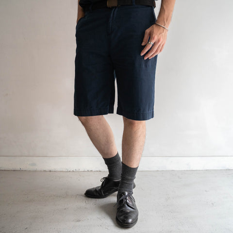 1990s Ralph Lauren navy color chino shorts