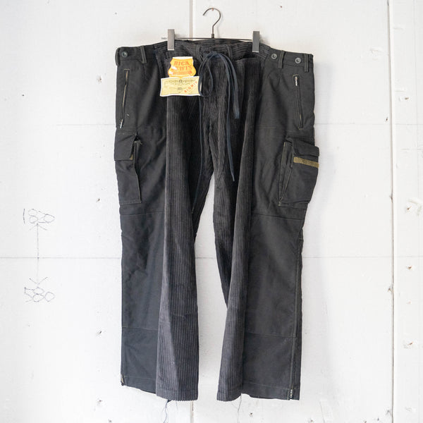 German police × RICA LEWIS corduroy docking wide cargo pants -waist code remake-