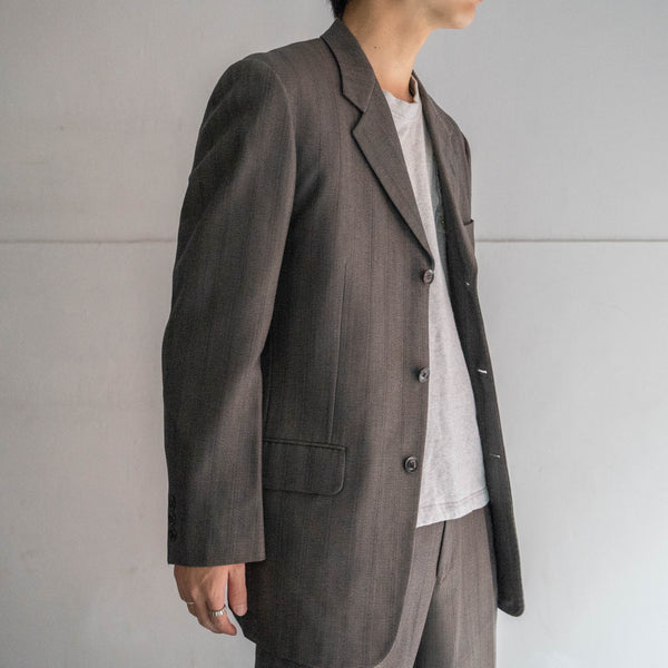 2000s Japan vintage light beige weavy set up