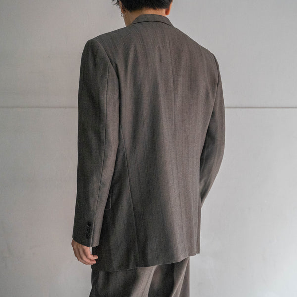 2000s Japan vintage light beige weavy set up