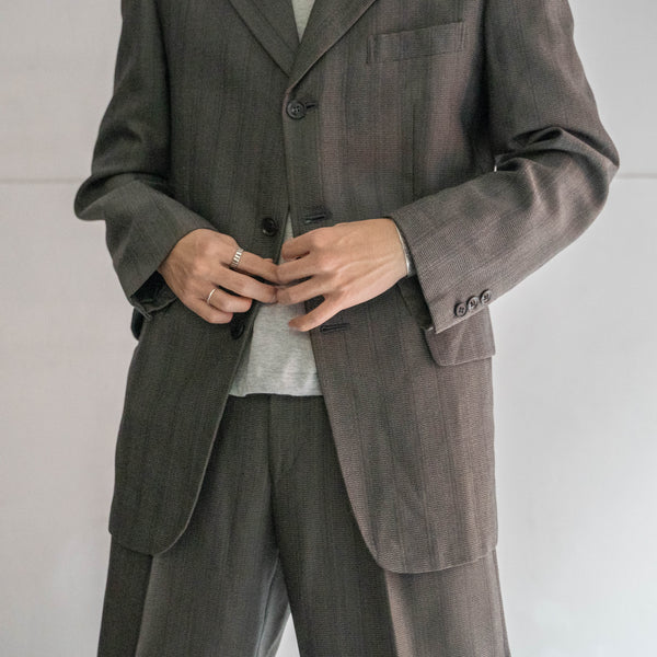 2000s Japan vintage light beige weavy set up