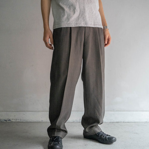 2000s Japan vintage light beige weavy set up