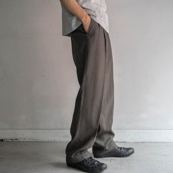 2000s Japan vintage light beige weavy set up