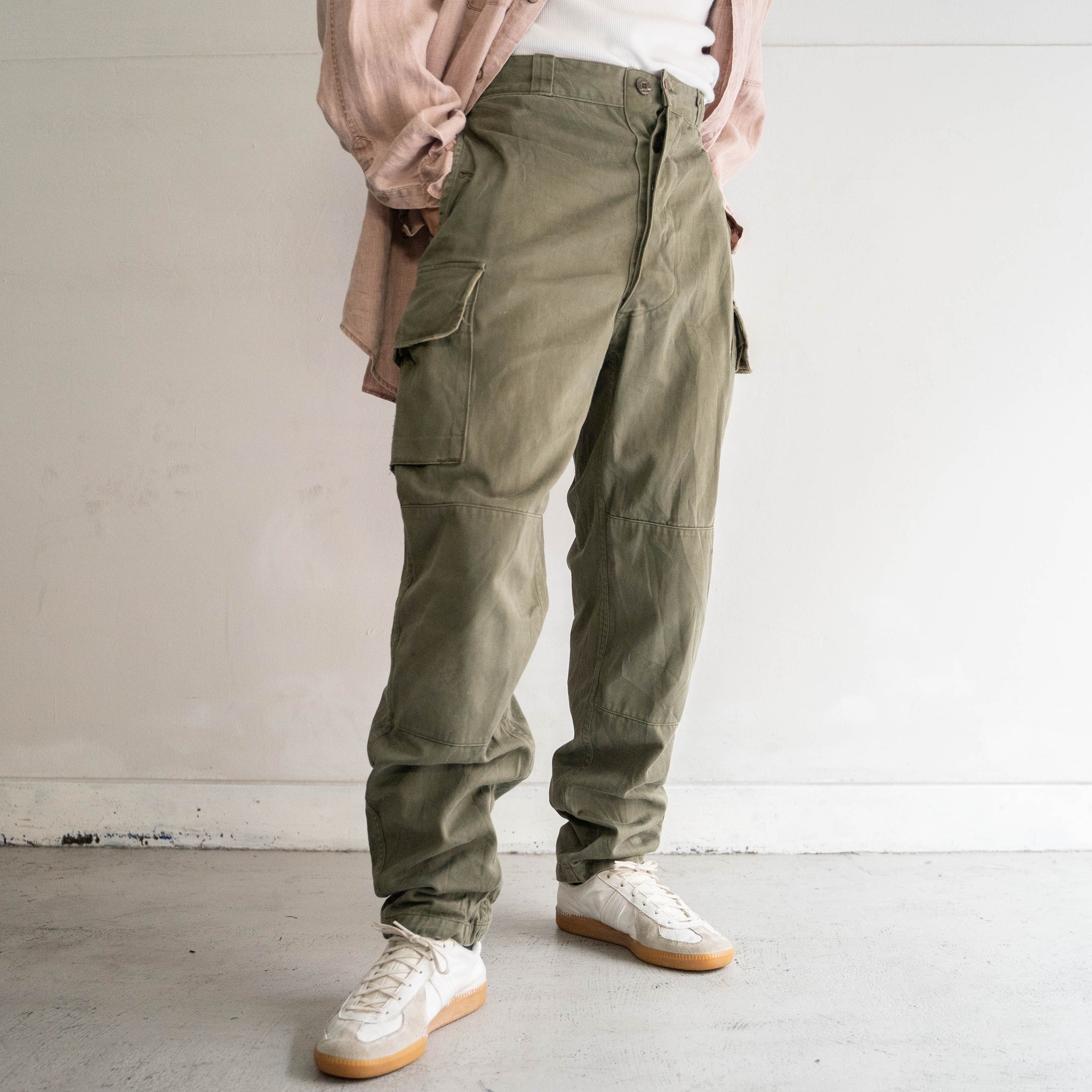 1960-70s French military m64 cargo pants -5　