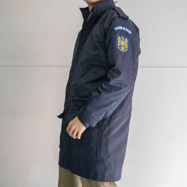 2000s Romanian military navy color police jacket with liner 'dead stock'