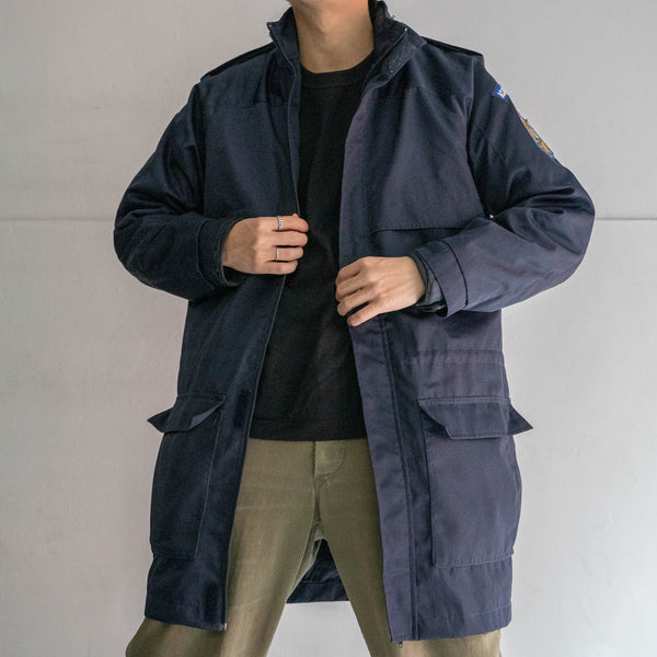 2000s Romanian military navy color police jacket with liner 'dead stock'