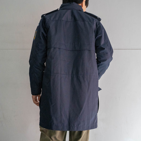 2000s Romanian military navy color police jacket with liner 'dead stock'