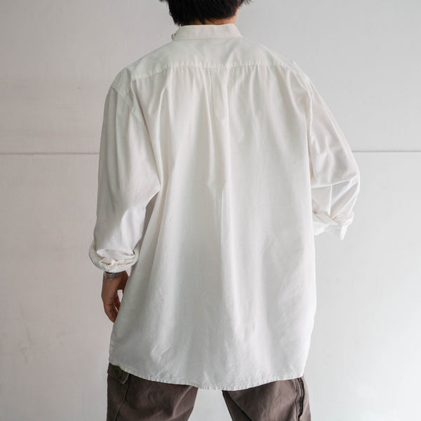 around 1990s Europe white tyrolean l/s shirt with chin strap