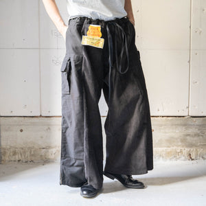 German police × RICA LEWIS corduroy docking wide cargo pants -waist code remake-