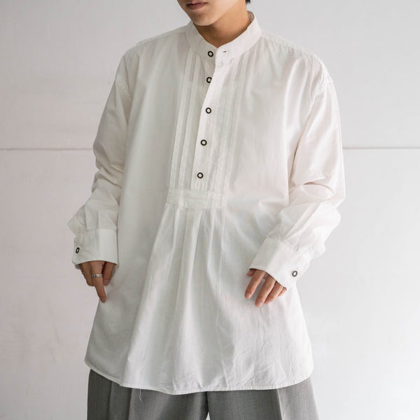 around 1990s Europe white tyrolean l/s smock shirt