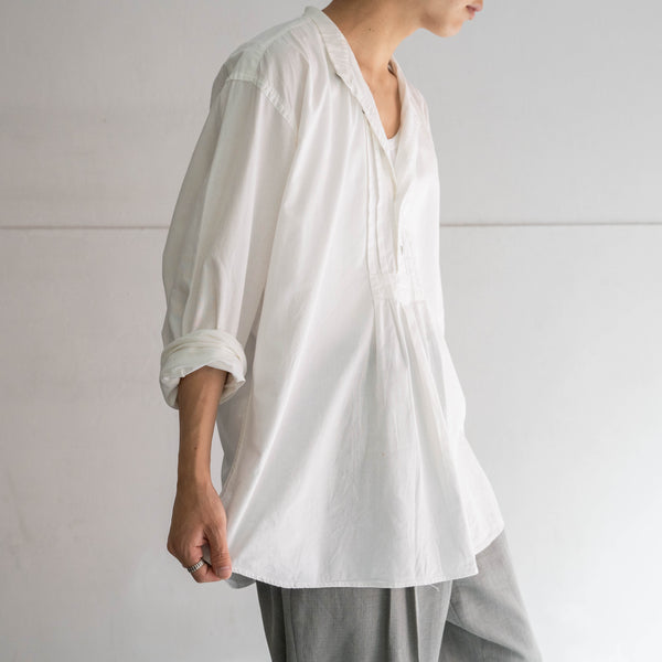 around 1990s Europe white tyrolean l/s smock shirt