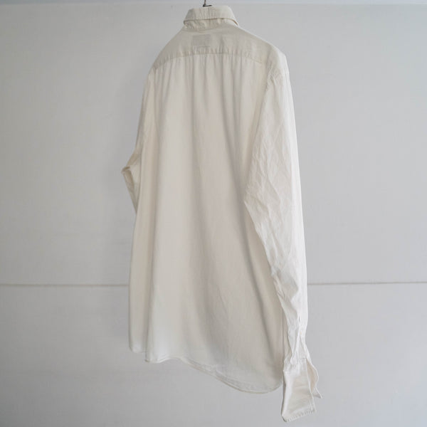 1990s Ralph Lauren white color light corduroy dress shirt