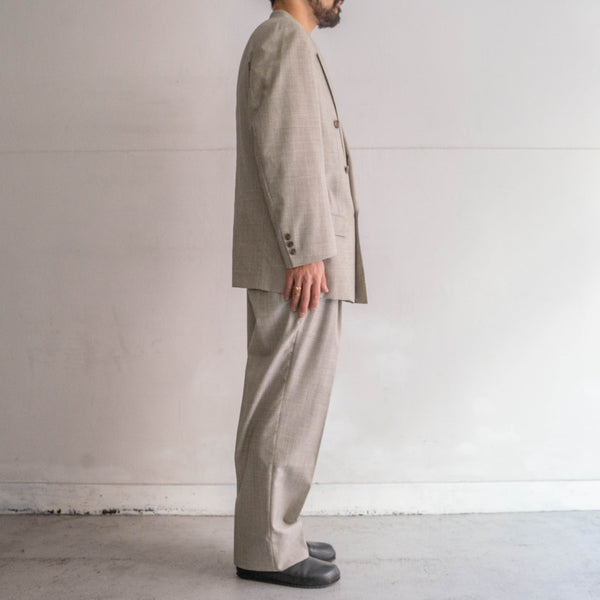 1990s Japan vintage white based glen check double breasted set up