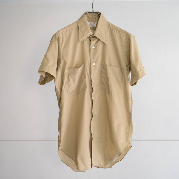 1970s USA beige color short sleeve shirt 'union made'