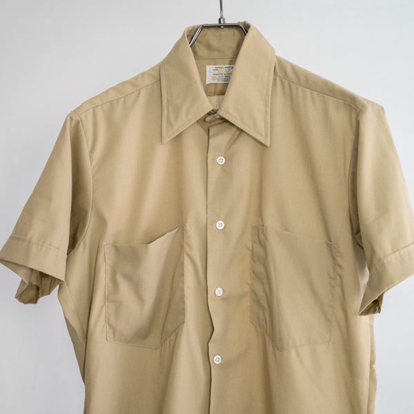 1970s USA beige color short sleeve shirt 'union made'