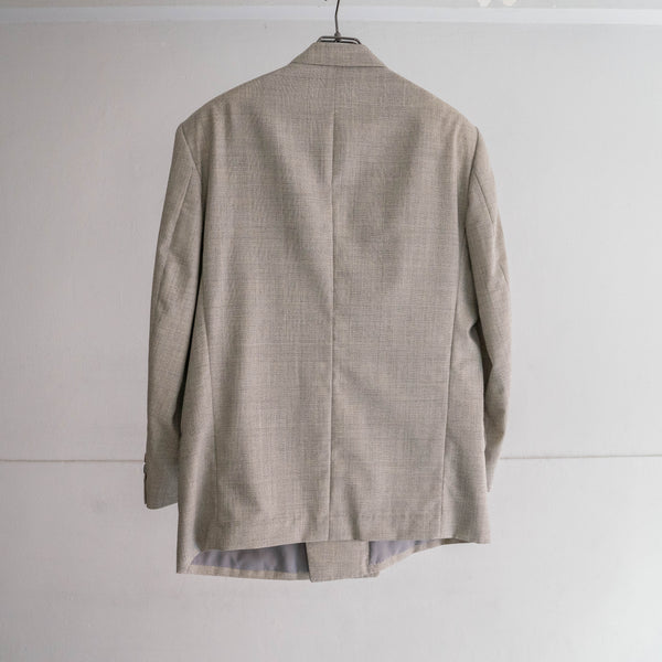 1990s Japan vintage white based glen check double breasted set up