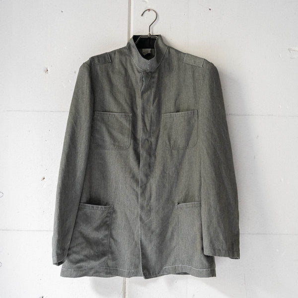 2000s Italian military stand collar jacket 'dead stock -black dyed-